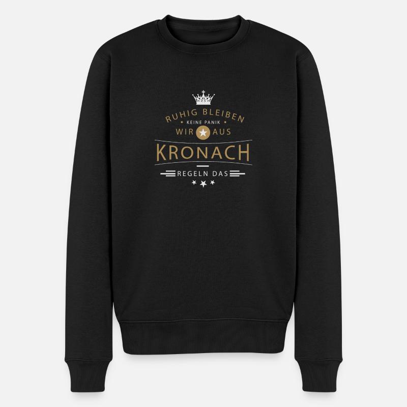 Kronach Stadt - Männer Premium Bio Pullover - Schwarz