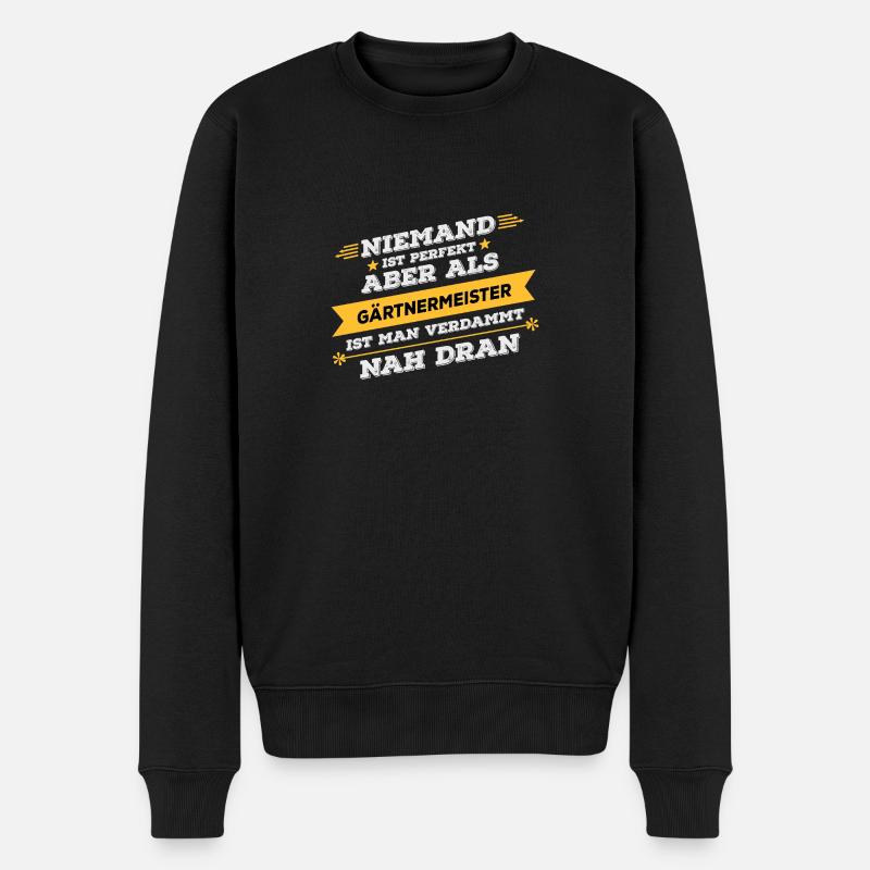 Gärtnermeister Beruf Geschenk - Männer Premium Bio Pullover - Schwarz