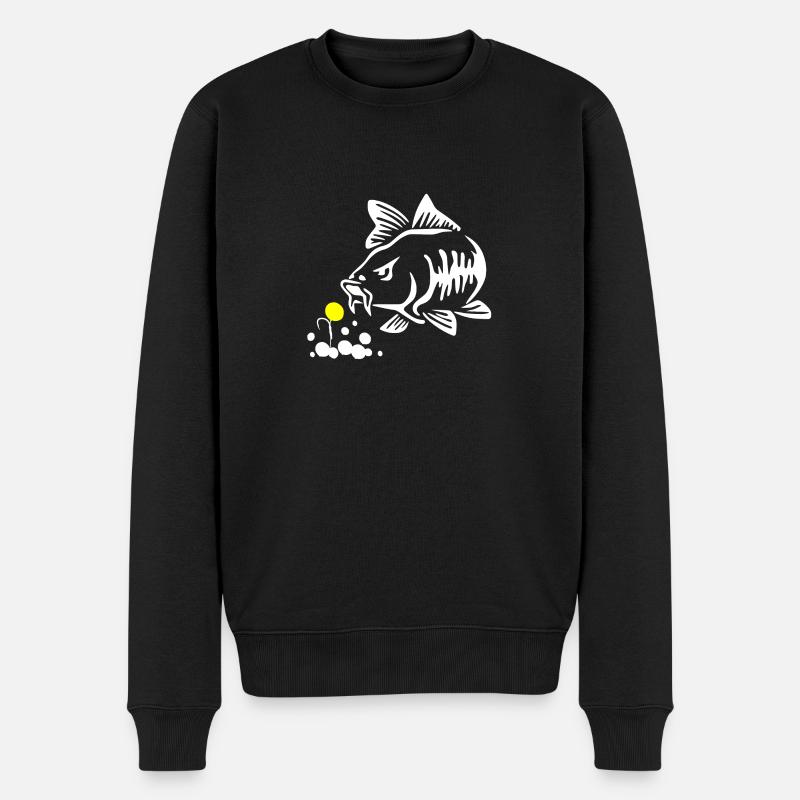 mal carpistes carpe pêche à la carpe Pop Up - Pull Premium bio Homme - noir