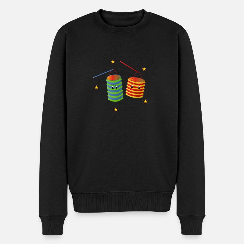 Laternenumzug - Männer Premium Bio Pullover - Schwarz