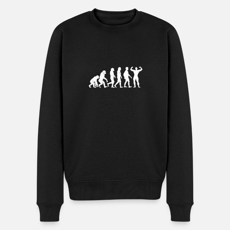 Muscleman machine bodybuilder cadeau évolution - Pull Premium bio Homme - noir