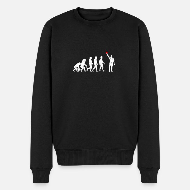 Evolution arbitre, carte de football - Pull Premium bio Homme - noir