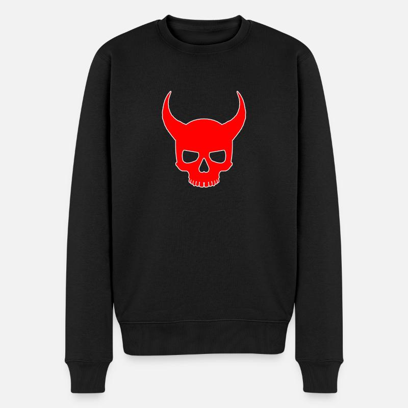 Devil Skull - Men's Premium Organic Jumper - black