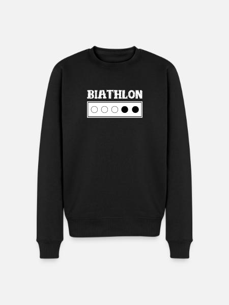 Biathlon Wintersport - Männer Premium Bio Pullover - Schwarz