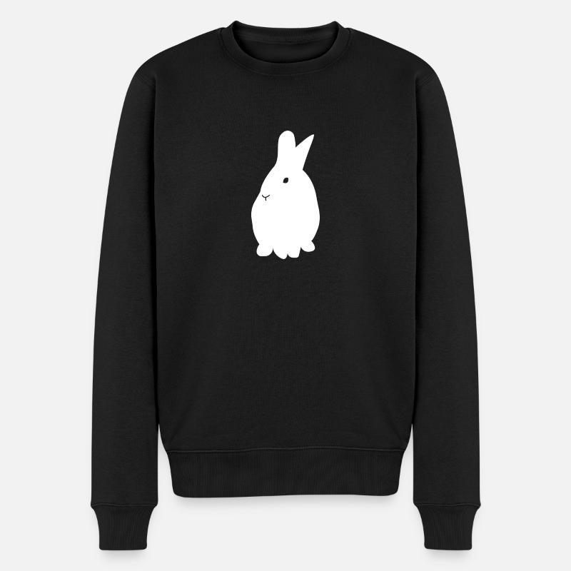 Hase - Häschen - Männer Premium Bio Pullover - Schwarz
