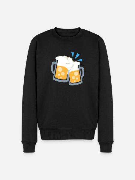 wiesn bier krüge - Männer Premium Bio Pullover - Schwarz