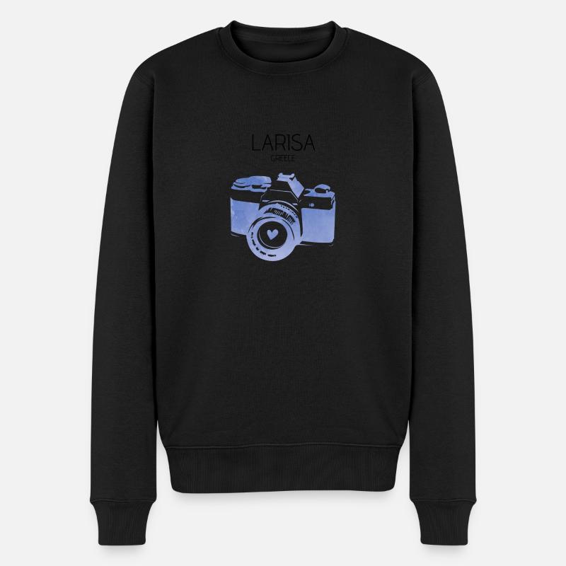 Larisa, Griechenland - Männer Premium Bio Pullover - Schwarz