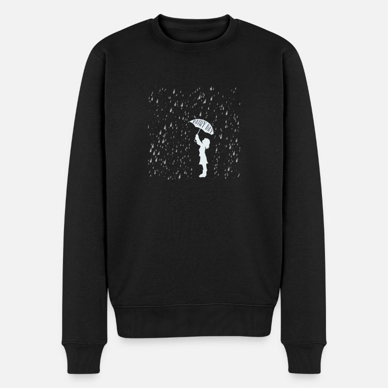 rainy day - Pull Premium bio Homme - noir