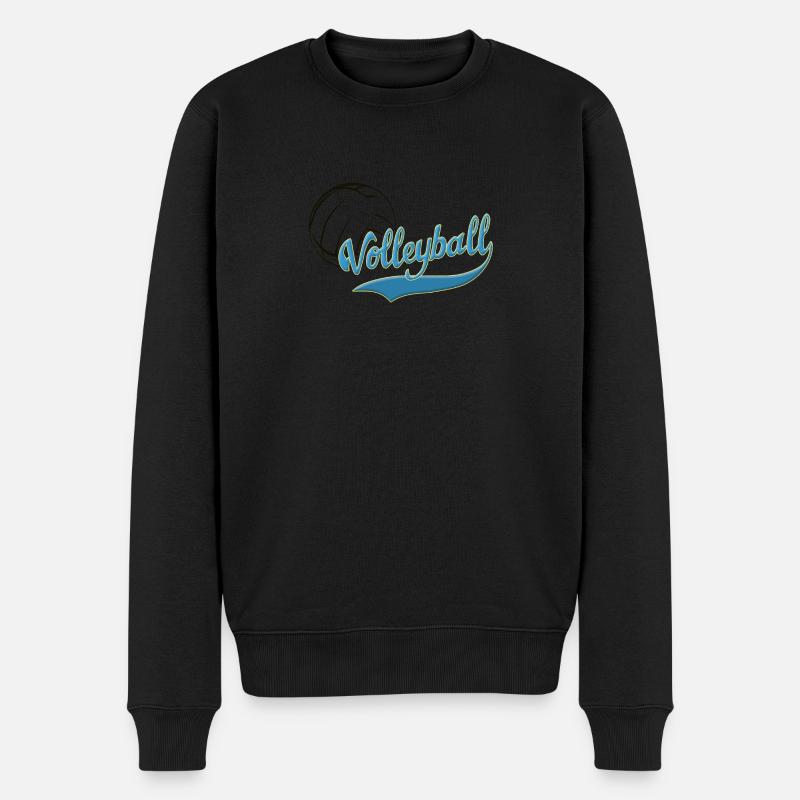 Volleyball - Männer Premium Bio Pullover - Schwarz