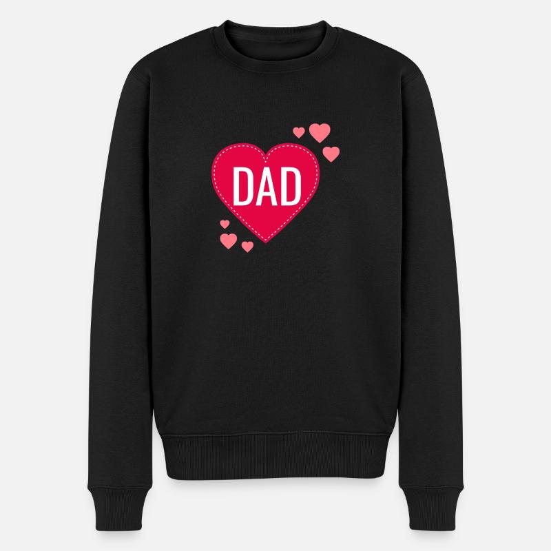 L'AMOUR DAD - Pull Premium bio Homme - noir