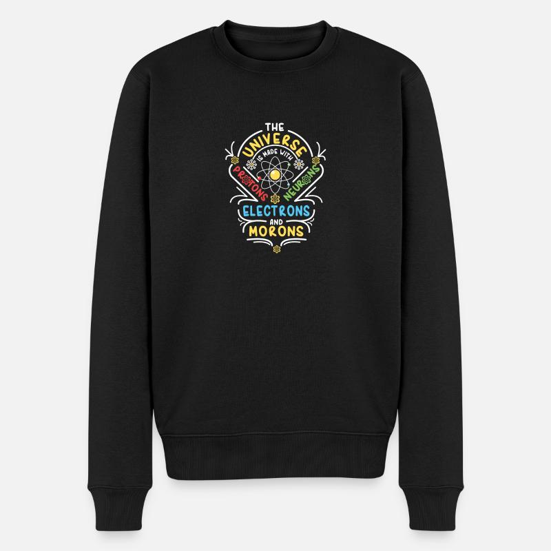 Univers est constitué d'électrons de neutrons à protons - Pull Premium bio Homme - noir