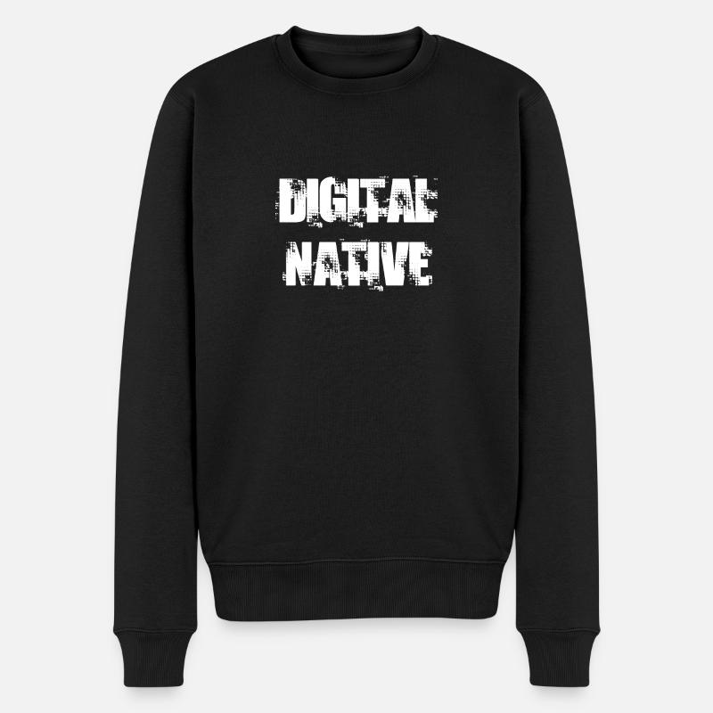 NATIVE NUMÉRIQUE - Pull Premium bio Homme - noir