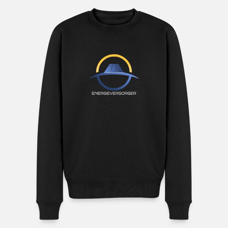 Energieversorger per Photovoltaik - Männer Premium Bio Pullover - Schwarz