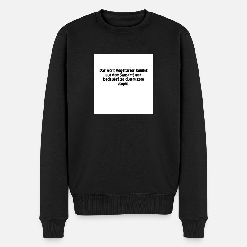 Fleischesser - Männer Premium Bio Pullover - Schwarz