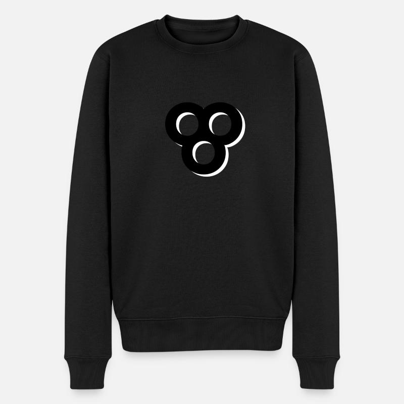 networkstate ꕢ - Männer Premium Bio Pullover - Schwarz