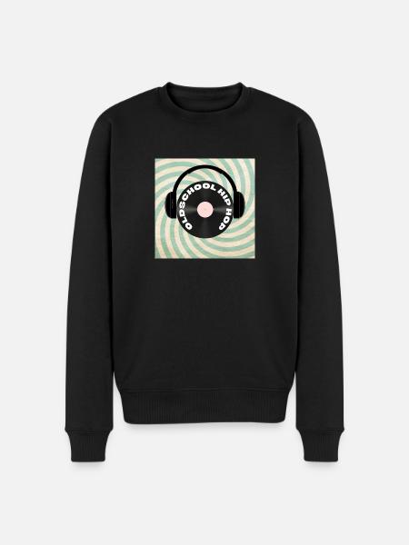 Oldschool Hip Hop - Männer Premium Bio Pullover - Schwarz
