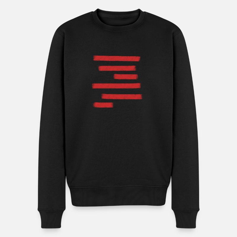 Barres de peinture rouge - Pull Premium bio Homme - noir