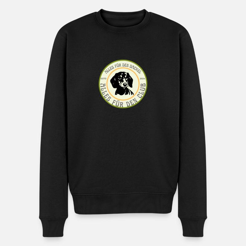 Alles für den Dackel - Männer Premium Bio Pullover - Schwarz