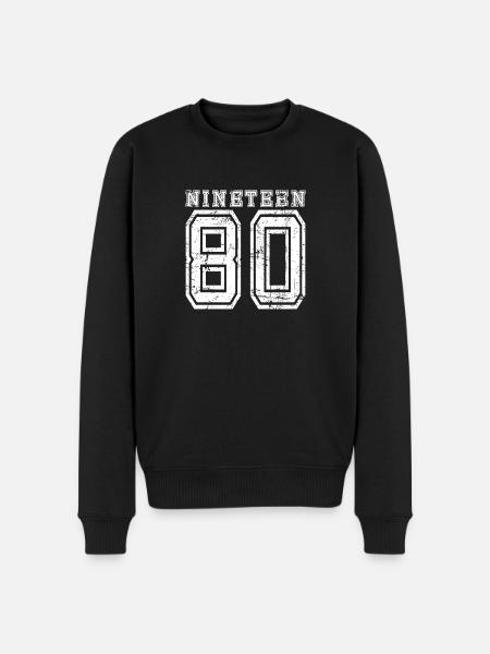 NINETEEN 1980 - Men's Premium Organic Jumper - black