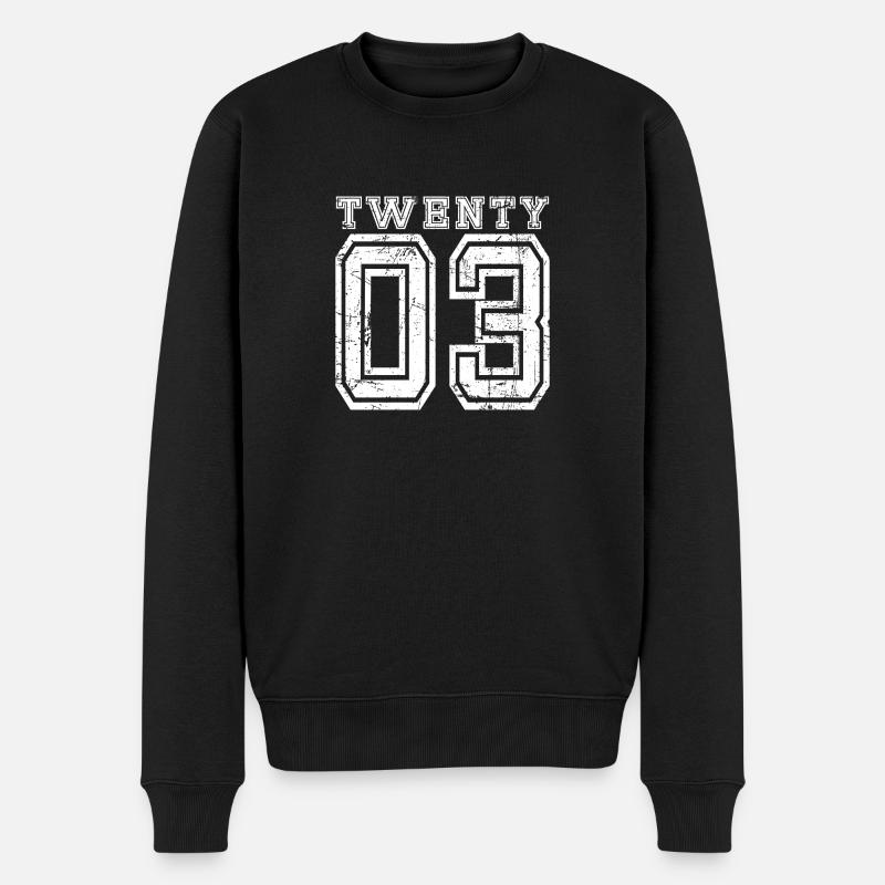 Twenty 2003 - Männer Premium Bio Pullover - Schwarz