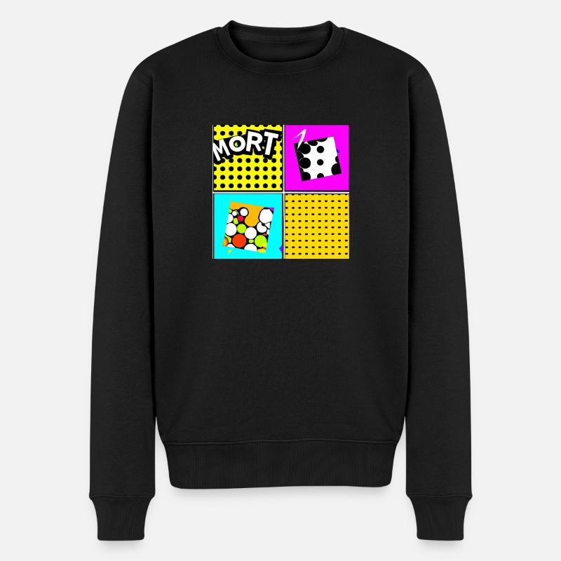 Pop art - Männer Premium Bio Pullover - Schwarz