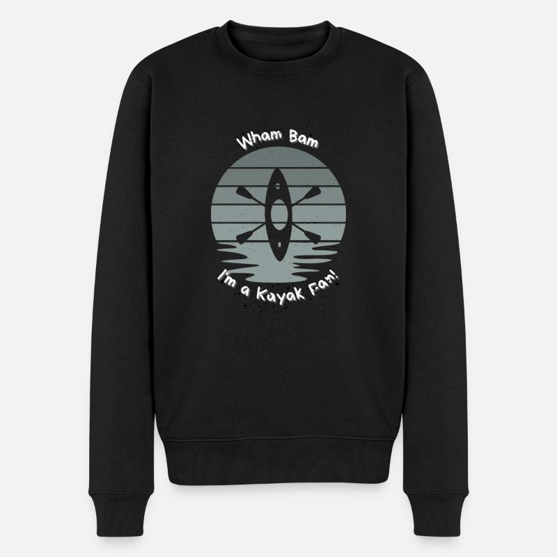 Wham Bam I'm a Kayak Fan! - Männer Premium Bio Pullover - Schwarz