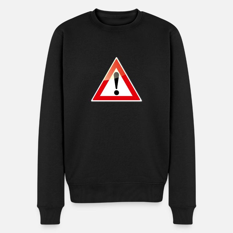 achtung - Männer Premium Bio Pullover - Schwarz