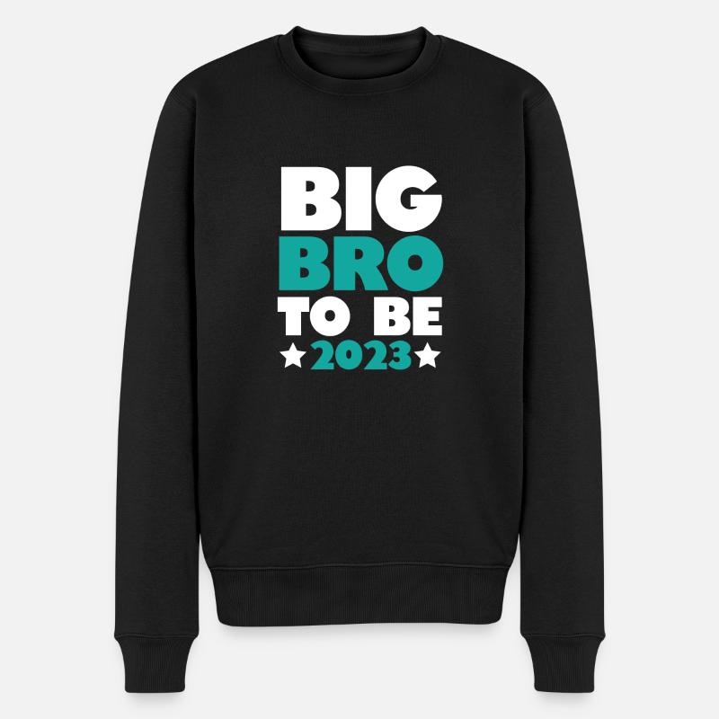Werde Großer Bruder 2023 Big Bro - Männer Premium Bio Pullover - Schwarz