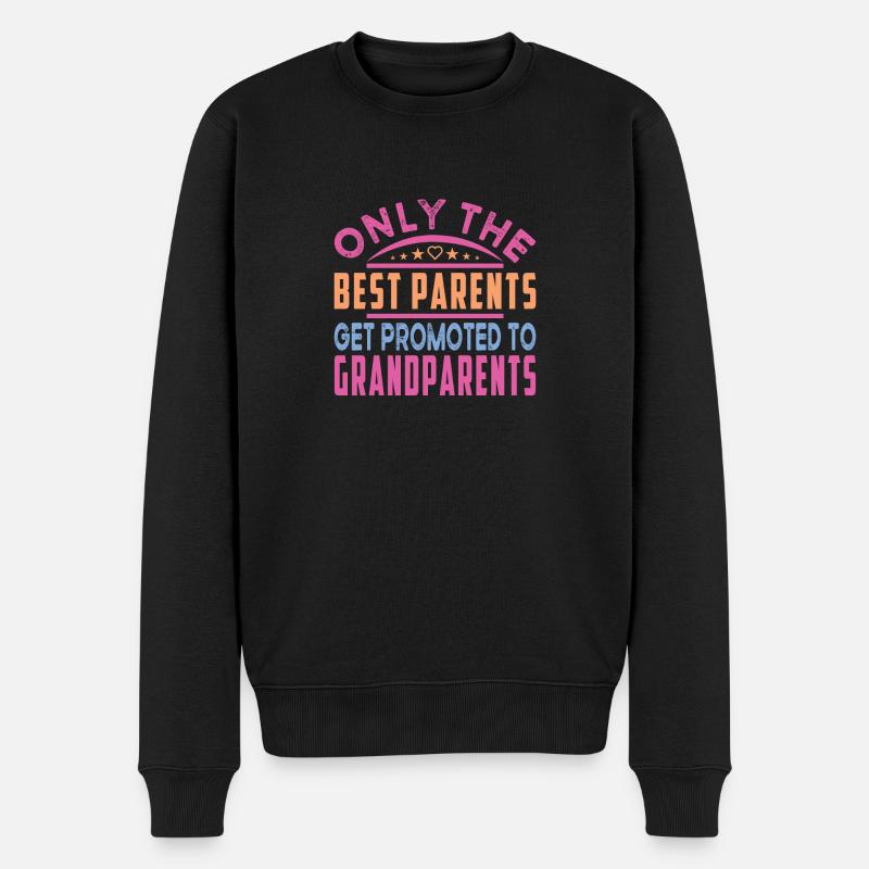 Eltern Großeltern Enkelkind Mama Oma Papa Opa - Männer Premium Bio Pullover - Schwarz