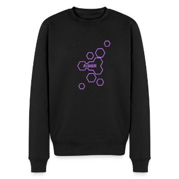 Name Aiden - Männer Premium Bio Pullover - Schwarz - Vorne - Nico (187cm)