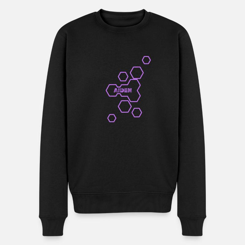 Nom : Aiden - Pull Premium bio Homme - noir
