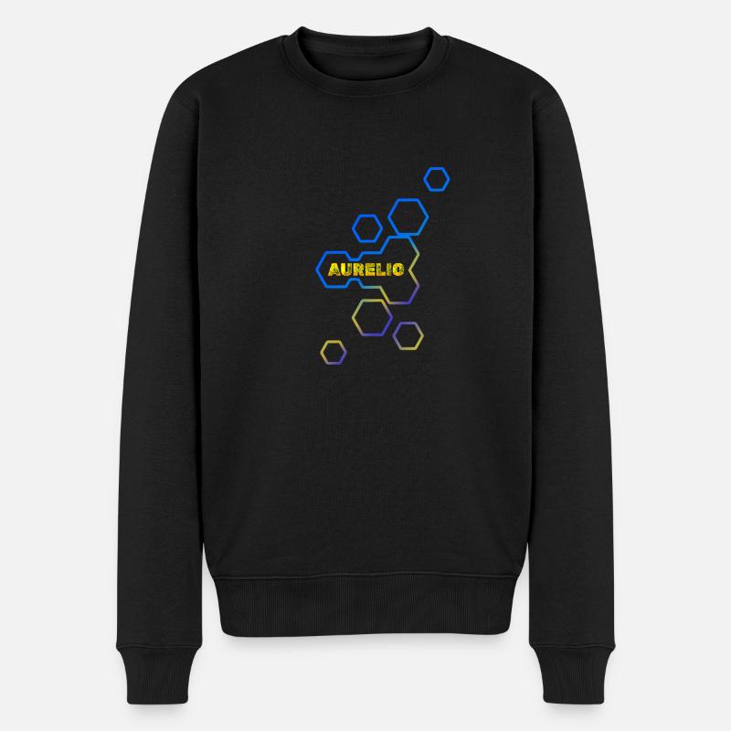 Geschenk für Aurelio - Männer Premium Bio Pullover - Schwarz