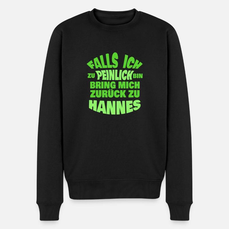 Geschenk für Hannes - Männer Premium Bio Pullover - Schwarz