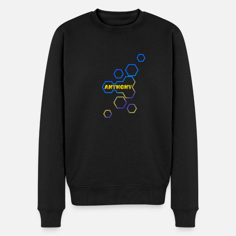 Name Anthony - Männer Premium Bio Pullover - Schwarz