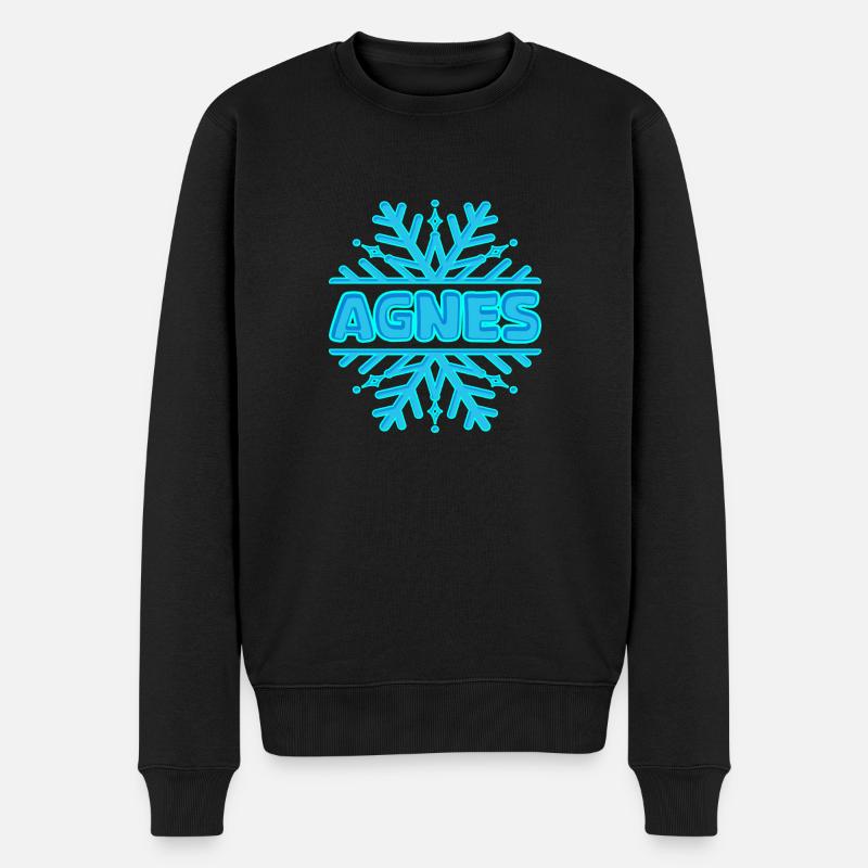 Geschenk für Agnes - Männer Premium Bio Pullover - Schwarz