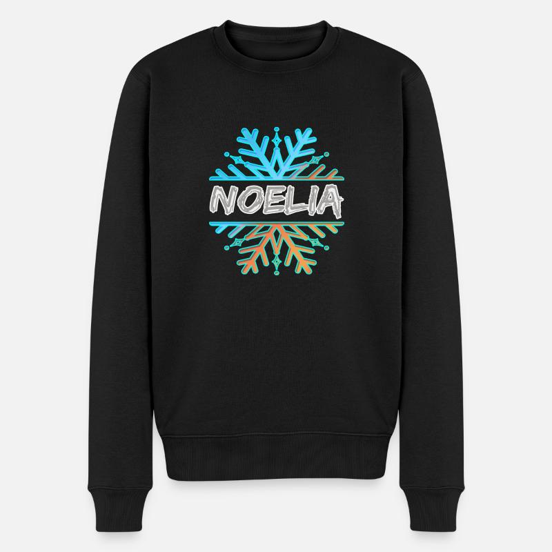 Noelia Noelia - Männer Premium Bio Pullover - Schwarz