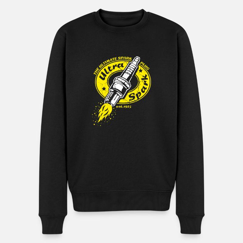 Ultra Spark - Männer Premium Bio Pullover - Schwarz