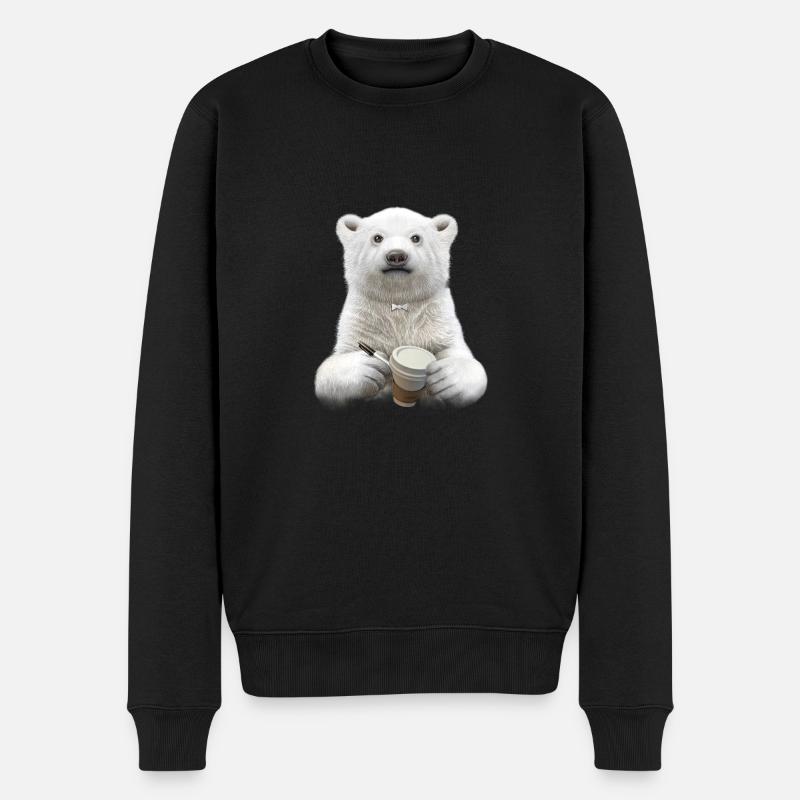 BARISTA (EBENE) - Männer Premium Bio Pullover - Schwarz