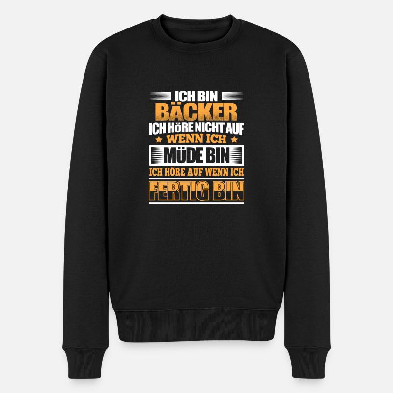 BÄCKER - Der Fertigsteller - Männer Premium Bio Pullover - Schwarz