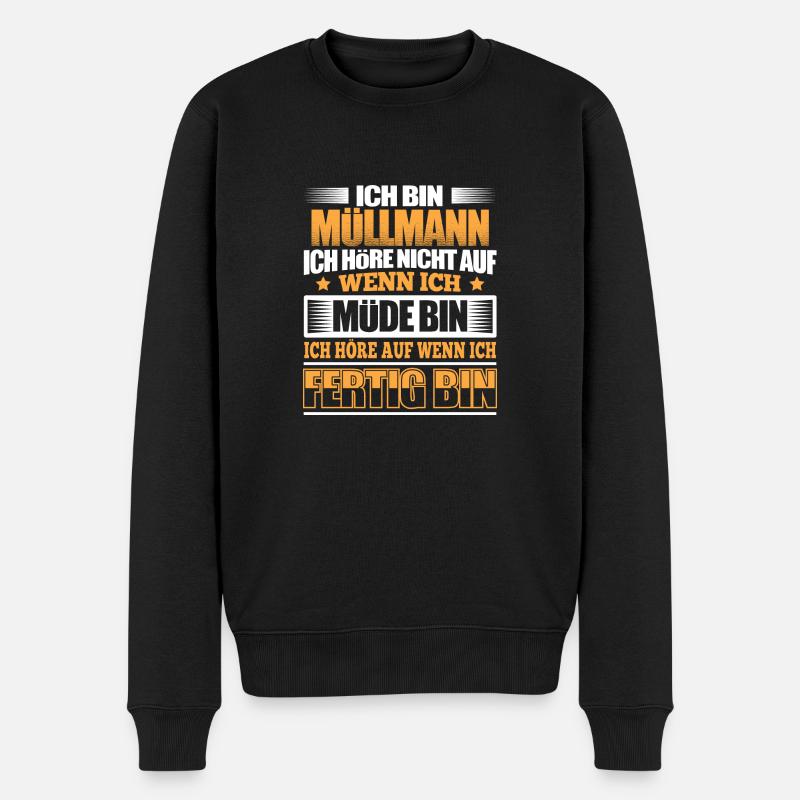 MÜLLMANN - Der Fertigsteller - Männer Premium Bio Pullover - Schwarz