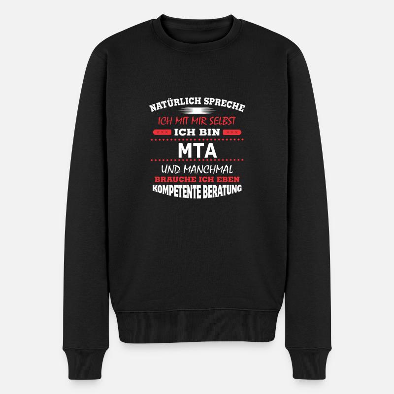 MTA - Männer Premium Bio Pullover - Schwarz
