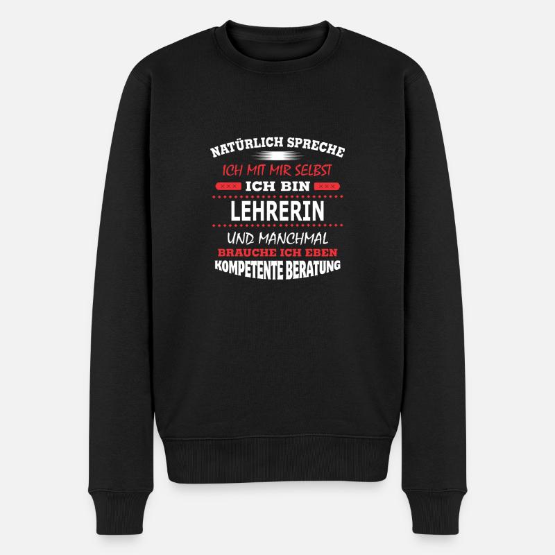 LEHRERIN - Männer Premium Bio Pullover - Schwarz