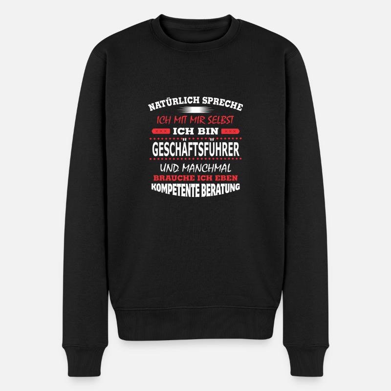 GESCHÄFTSFÜHRER - Männer Premium Bio Pullover - Schwarz