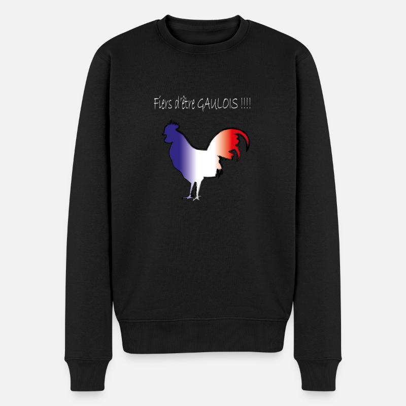 Coq Gaulois blanc - Pull Premium bio Homme - noir