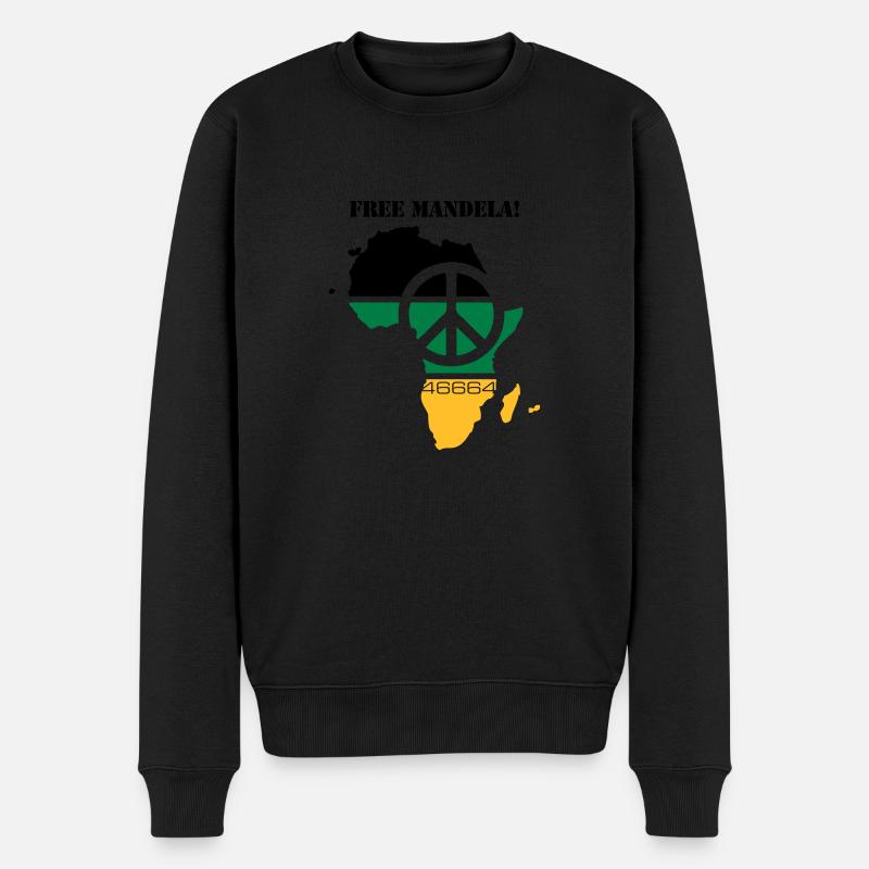 free mandela - Pull Premium bio Homme - noir