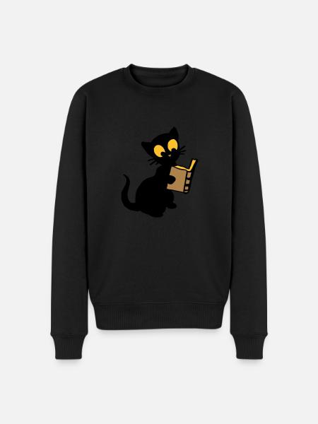 The book - Men's Premium Organic Jumper - black