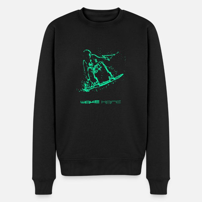 Wakeboarder - Männer Premium Bio Pullover - Schwarz