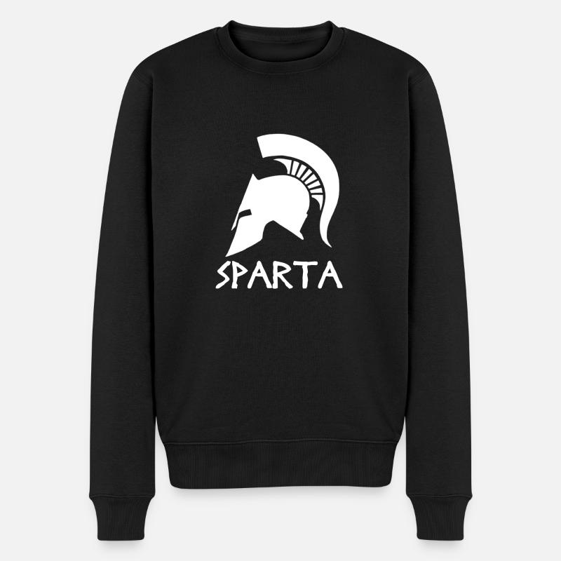 Sparta - Männer Premium Bio Pullover - Schwarz
