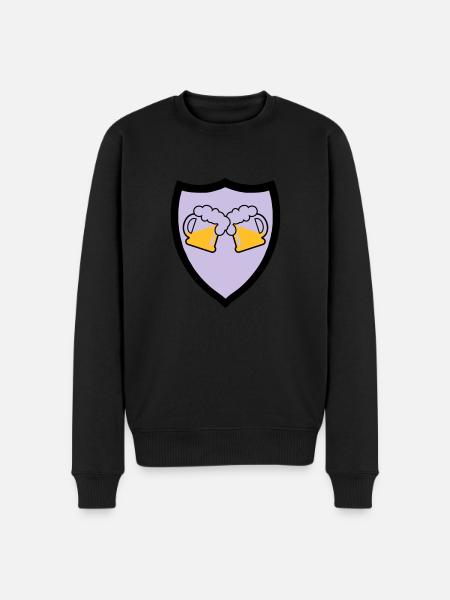 Bier Emblem 3c - Männer Premium Bio Pullover - Schwarz