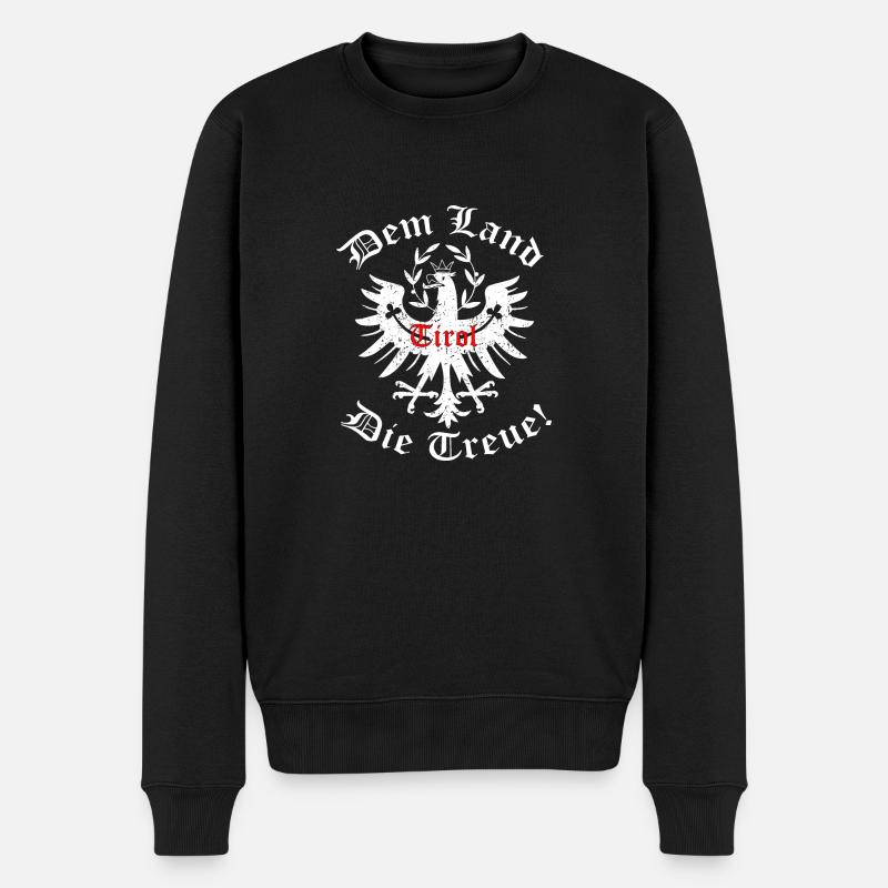 Dem Land Tirol die Treue - Männer Premium Bio Pullover - Schwarz